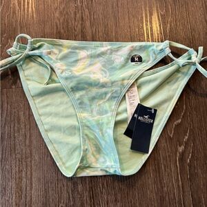 Hollister Pastel Green Marble Tie-Side Bikini Bottoms